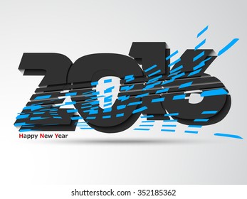 Happy new year 2016 Creative Design and Vector Illustration for greeting card and background..