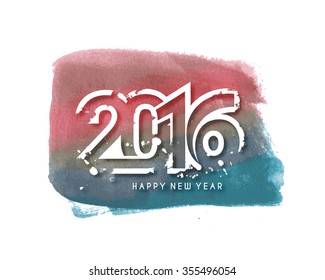 Happy New Year 2016 Decorated Design