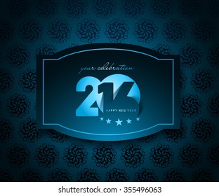 Happy New Year 2016 Decorated Design