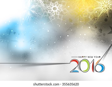 Happy New Year 2016 Decorated Design