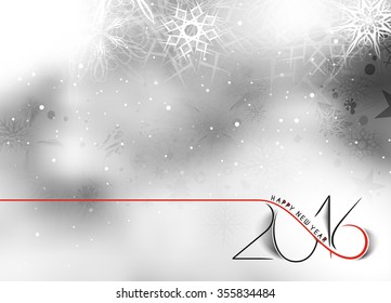 Happy New Year 2016 Decorated Design