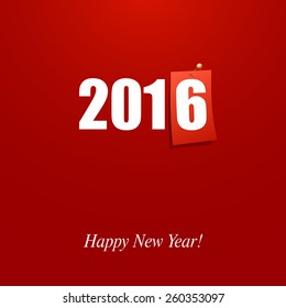 Happy New Year 2016 design card vector