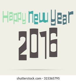Happy New Year 2016 design, greeting card