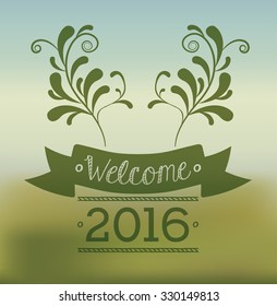 happy new year 2016 design, vector illustration eps10 graphic 