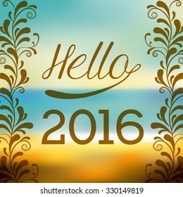 happy new year 2016 design, vector illustration eps10 graphic 