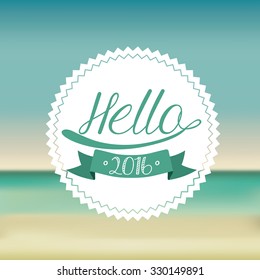 happy new year 2016 design, vector illustration eps10 graphic 