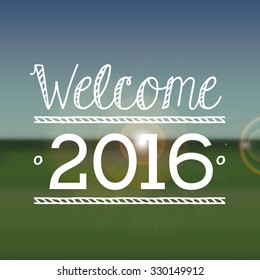 happy new year 2016 design, vector illustration eps10 graphic 