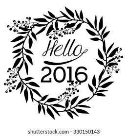 happy new year 2016 design, vector illustration eps10 graphic 