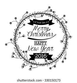 happy new year 2016 design, vector illustration eps10 graphic 