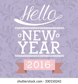 happy new year 2016 design, vector illustration eps10 graphic 
