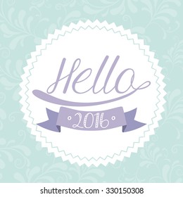 happy new year 2016 design, vector illustration eps10 graphic 