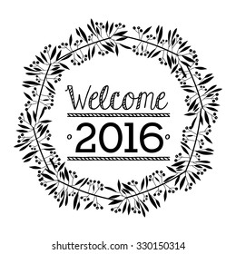 happy new year 2016 design, vector illustration eps10 graphic 