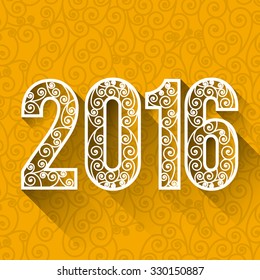 happy new year 2016 design, vector illustration eps10 graphic 