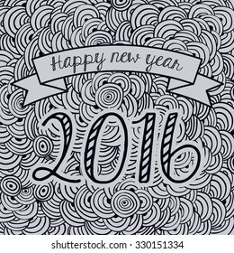 happy new year 2016 design, vector illustration eps10 graphic 