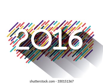 happy new year 2016 design, vector illustration eps10 graphic 