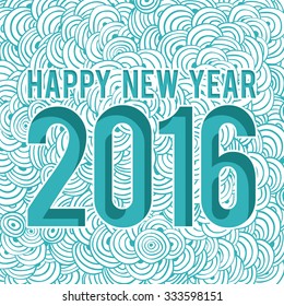 happy new year 2016 design, vector illustration eps10 graphic 