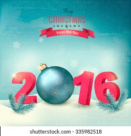 Happy new year 2016! New year design template Vector illustration 