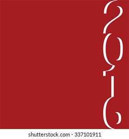 Happy New Year 2016 design greeting card