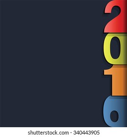 Happy New Year 2016 design greeting card