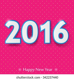 Happy new year 2016 design.  Vector illustration.