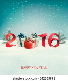 Happy new year 2016! New year design template Vector illustration 