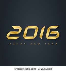 Happy new year 2016. Design template. Universal Vector background.