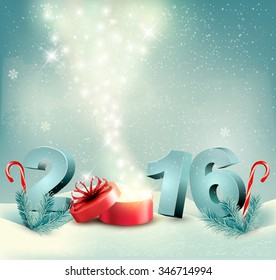 Happy new year 2016! New year design template Vector illustration 