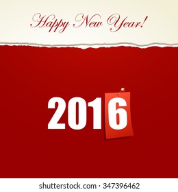 Happy New Year 2016 design card vector