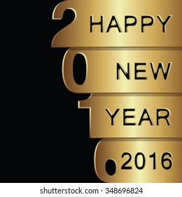 Happy New Year 2016 design greeting card