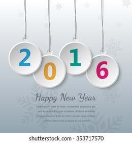 Happy new year 2016 design, Vector 
