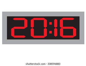 Happy New Year 2016 digital display
