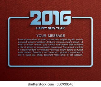 Happy New Year 2016 festive message, Modern vector background, Text design, Vector Eps 10