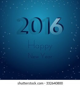 Happy New Year 2016. Galaxy star background