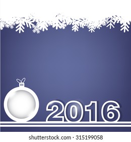Happy New Year 2016 greeting card