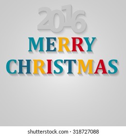 Happy new year 2016  greeting card design christmas