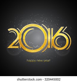 Happy New Year 2016 Greeting Card | EPS10 Vector Design