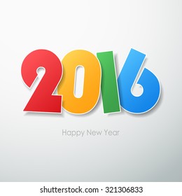 Happy new year 2016  greeting card. Vector illustration eps10