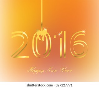 Happy New Year 2016.New Year 2016 greeting card.Vector illustration.