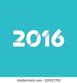 Happy new year 2016 greeting card design
