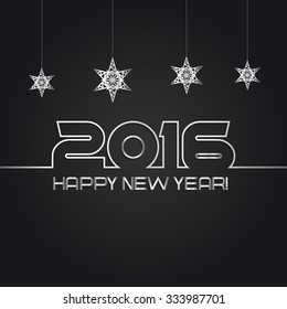 Happy new year 2016 greeting card design