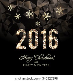 Happy New Year 2016  greeting card