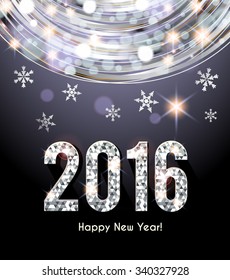 Happy New Year 2016  greeting card