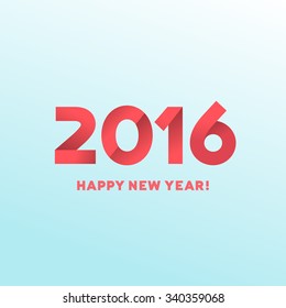 Happy new year 2016 greeting card design
