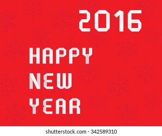 Happy New Year 2016.New Year 2016 greeting card.Vector illustration.