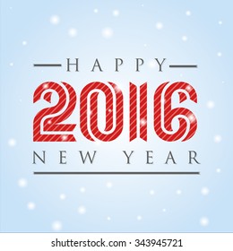 Happy new year 2016 greeting card or poster design