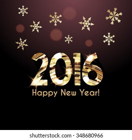 Happy New Year 2016 greeting card