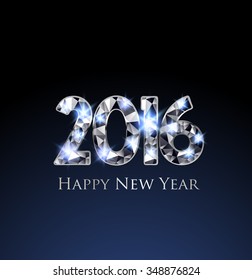 Happy New Year 2016 greeting card