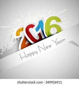 happy new year 2016 greeting card background