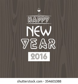 happy new year 2016, greeting or illustration with beautiful text for new year 2016.