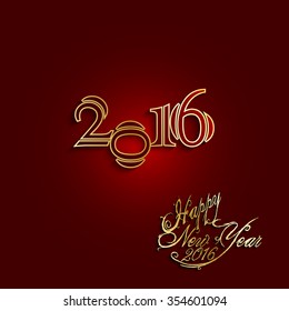 happy new year 2016, greeting or illustration with beautiful text for new year 2016.